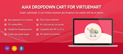 Joomla 
Ajax Dropdown Cart for Virtuemart Joomla разработка