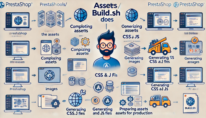 Использование prestashop tools/assets/build.sh