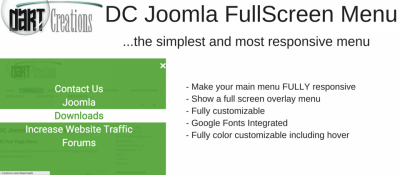 Joomla 
DC Responsive Fullscreen Menu Overlay Joomla разработка