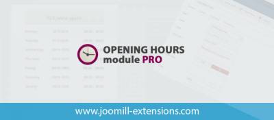 Joomla 
Opening Hours PRO Joomla разработка