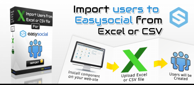 Joomla 
Import Users to EasySocial from Excel or CSV file Joomla разработка