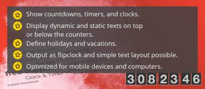Joomla доработка модуля 
Yagendoo Power Countdown, Clock & Timer