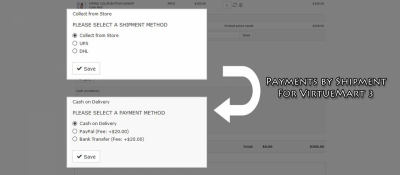  Joomla 
VP Payment by Shipment Joomla разработка