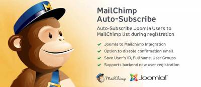 Joomla 
MailChimp Auto-Subscribe Joomla разработка